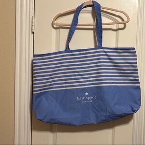 Kate Spade Blue and White Striped beach tote